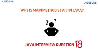 why is main method static in java Java Interview Questions and Answers Ask Java Code Bode