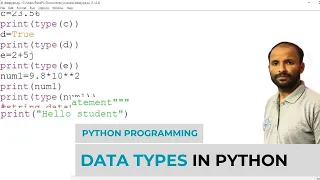Data Types in Python with example - Types of Python Data Types