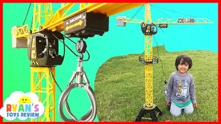 construction vehicles fast lane mega crane bruder and cement mixer truck