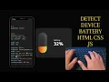 Detect Device Battery Using HTML And CSS ASMR Programming ASMR Coding