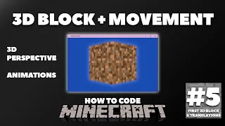 Creating a 3D Block How to code Minecraft without a Game Engine Ep 5