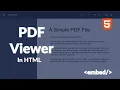 How to Embed PDF in HTML Easy PDF Embedding Tutorial