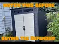 setting up the Suncast Defender 7x7 resin shed