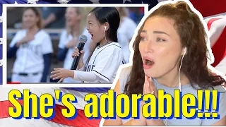 Download New Zealand Girl Reacts to Malea Emma (7 yo) singing USA National Anthem at San Diego Padres game!! MP3