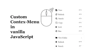 Custom right click context menu in vanilla JavaScript