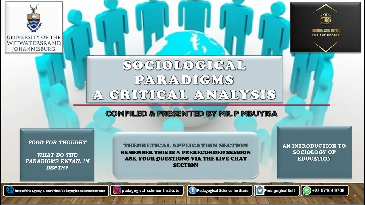 Sociology | Year of Study 1| PSI Sociological Paradigms Session