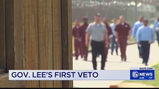 Tennessee Gov Bill Lee issues first-ever veto
