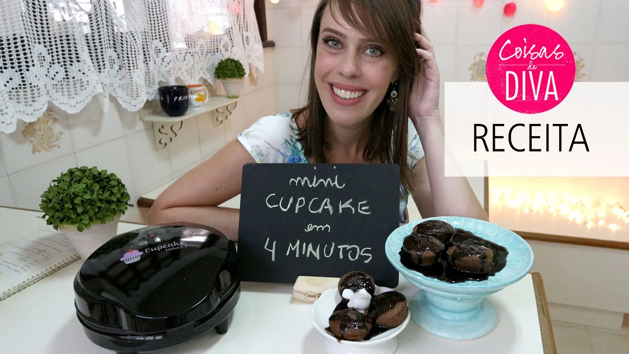 RECEITA DE MINI CUPCAKE DE CHOCOLATE SEM TRIGO E RESENHA DA CUPCAKE MAKER