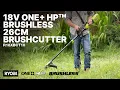 RYOBI 18V ONE HP Brushless 26cm Brushcutter R18XBCT10 in action