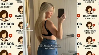 She got a SHORT BLONDE BOB haircut