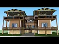 3D Design Of Building With Normal Truss On Sketchup