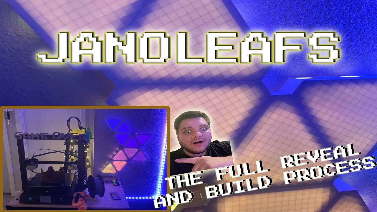 Jano-Leafs 1.0: 3D Printed Wall Mounted LED Panels (Triangular)