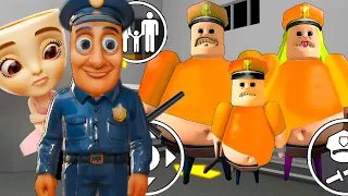 Ballerina Cappuchina Family vs Barry Prison Family in BARRY'S PRISON RUN! - Roblox Animation