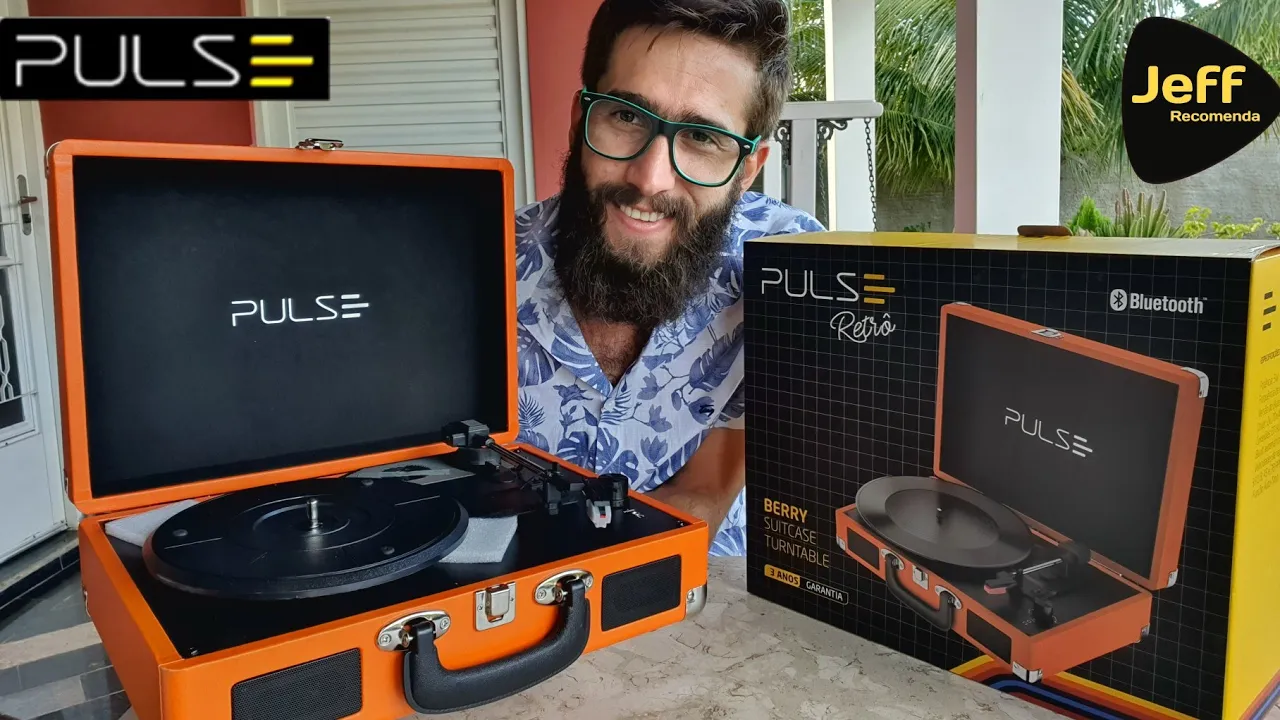PULSE Vitrola Berry Retrô SP364 Toca discos Moderno Bluetooth (Unboxing/Primeiras Impressões)