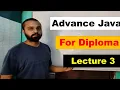 Lecture 3rd - Advance Java For Diploma 5th SEM MSBTE SPPU