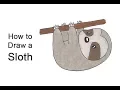 How to Draw a Sloth Cartoon