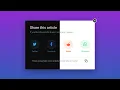 Social Share Modal with Mode HTML CSS JavaScript Project