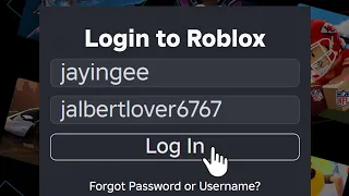 logging into roblox