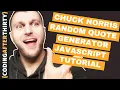 Easy Javascript Projects For beginners Chuck Norris random quote generator javascript