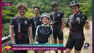Casal de Jaraguá do Sul larga tudo para pedalar 6 mil km até a Patagônia