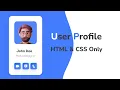 How To Make Profile Card Using HTML and CSS User Profile Page Design with HTML CSS