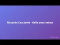 Riccardo Cocciante - Bella senz'anima (Testo)