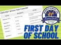 First day of school and the new school calendar