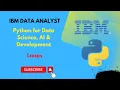 Loops Python for Data Science AI Development IBM Data Analyst