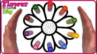 Flowers Big Daisy Marker Pen Coloring Pages Akn Kids House