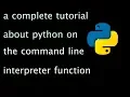 how to program on python using command line interpreter function
