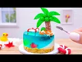 Yummy Miniature Jelly Decorating Idea for Summer Coolest Miniature Ocean Jello Cake Recipe