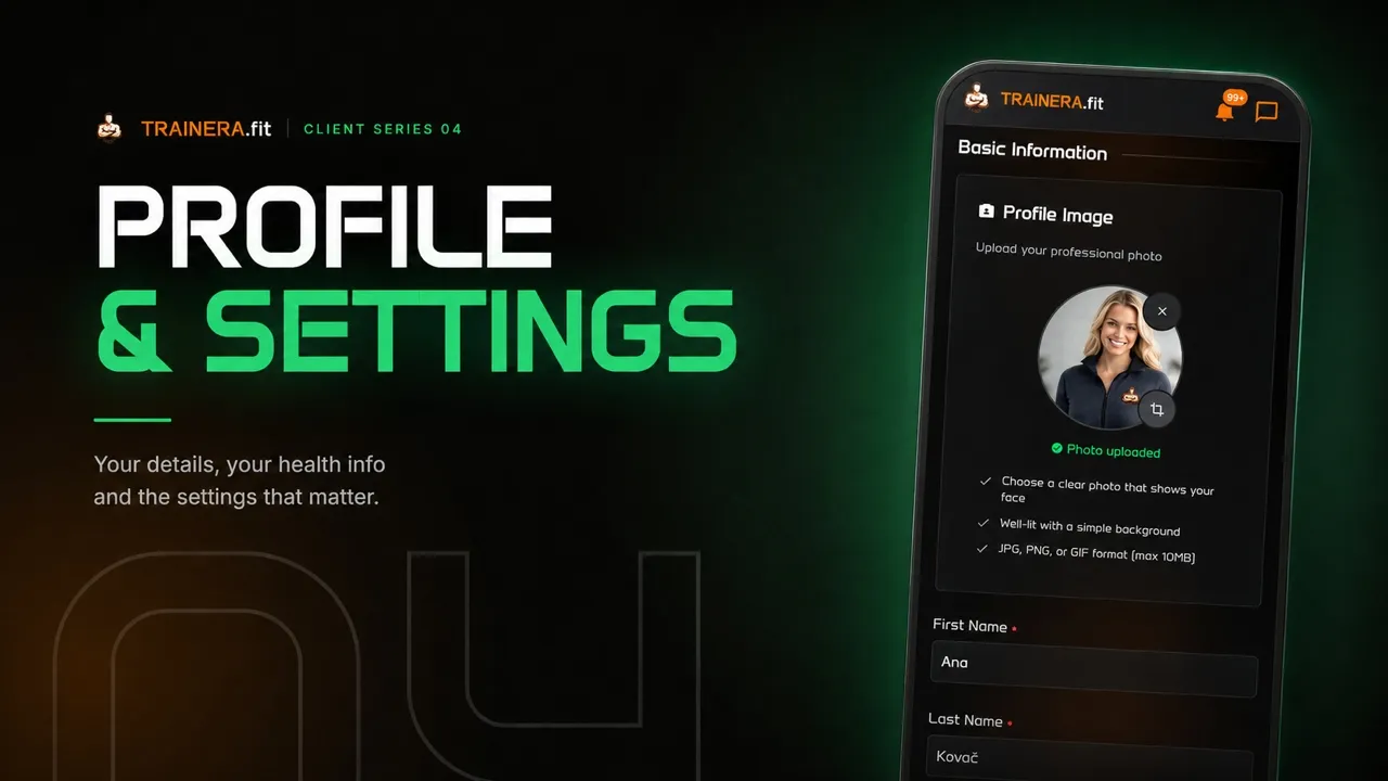Your profile and every setting that matters