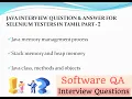 Heap Stack memory java Java memory management Java class objects creation and method in Tamil