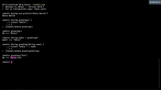 JShell Basics 07 - Methods