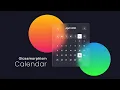 Javascript Dynamic Calendar CSS Glassmorphism Calendar UI Design