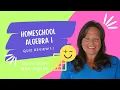 Homeschool Algebra 1 Class - 1 1 Quiz Review