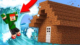 AMIGOS SOBREVIVEM EM UMA BASE 100% SEGURA CONTRA TSUNAMI NO MINECRAFT!!