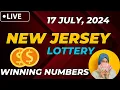 New Jersey Midday Lottery Results For - 17 Jul 2024
