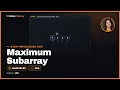 Maximum Subarray - LeetCode 53 Running Scan Prefix-Suffix Java
