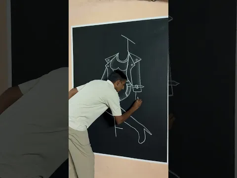 How to draw girl step by step ||✨🎨 #girlart #girlsketch #artwork #chalkart