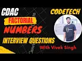 Factorial Number In Java Programming CodeTech Vivek Singh CDAC Interview Questions