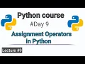 Assignment Operators in Python Complete Tutorial for Beginners Python Programming Explained