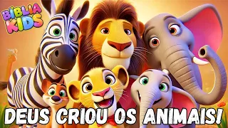Deus Criou os Animais - Canção Infantil Cristã | Aprendendo com a Criação de Deus!