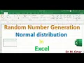 Random Number Generation Normal distribution in Excel