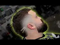 BURST FADE MOHAWK Haircut Tutorial on a Barber Student