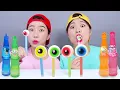 Lagu ASMR RAINBOW DESSERT NIK-L-NIP MUKBANG 무지개 디저트 먹방 DONA 도나