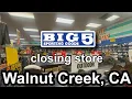 Closing store big 5 sporting goods in Walnut Creek CA retro 80 s vintage