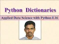 Dictionaries LEC16