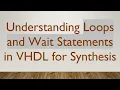 Understanding Loops and Wait Statements in VHDL for Synthesis