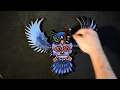 KATROULink inking sugar skull owl color carving